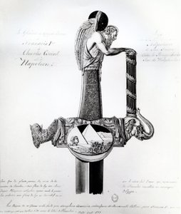 Miecz będący własnością Franciszka I Francji, Karola V, cesarza rzymskiego i Napoleona Bonaparte z motywem kampanii Napoleona w Egipcie autorstwa French School