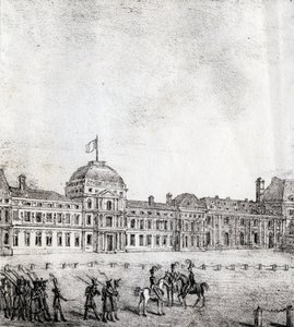 Tuileries - "Alfabet Malowniczy des Monumens de Paris" ok. 1840 (rycina) autorstwa French School