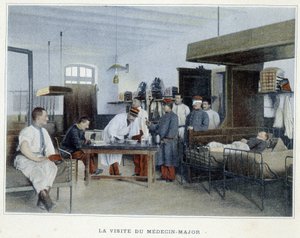 Wizyta doktora mjr – w „Albumie militaire”” – piechota: służba wewnętrzna autorstwa French School
