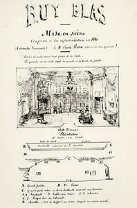 Program teatralny do I aktu Ruy Blas (1838) Victora Hugo (1802-85), 1880 autorstwa French School
