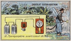 Termometr z alarmem temperatury minimalnej (chromolitho) autorstwa French School
