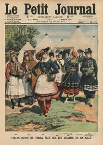 Ci, których już nie ma na polach bitew, ilustracja na okładce z „Le Petit Journal”, dodatek illustre, 22 marca 1914 (kolor lito)