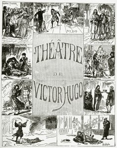 Teatr Victora Hugo, XIX w. (rycina bw) autorstwa French School