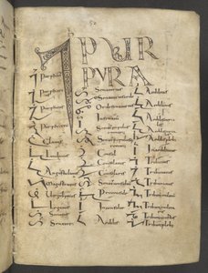 Rękopis z Tironii, MS 37518 f.27r, Paryż, Saint-Germain-des-Prés autorstwa French School