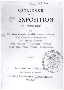 Strona tytułowa katalogu VI Wystawy Impresjonistów, 1881 autorstwa French School