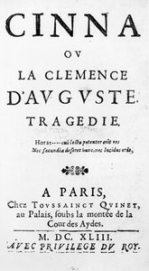 Strona tytułowa Cinna ou la Clemence dAuguste Pierre