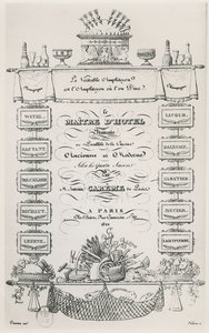 Strona tytułowa „Francuskiego lokaja”, autorstwa Antonina Carême autorstwa French School