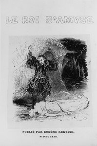 Strona tytułowa Le Roi samuse autorstwa Victora Hugo (1802-85), opublikowana przez Eugene Renduel, 1832