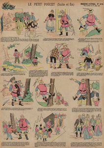 Tom Thumb (kolorowy grawerunek) autorstwa French School