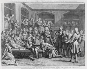 Grób Francois de Paris w Saint Medard autorstwa French School