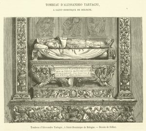 Grób Alessandro Tartagniego w Saint-Dominique de Bologna (rycina) autorstwa French School