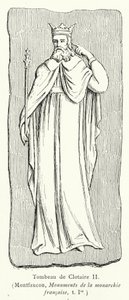 Grób Clotaire II (rycina) autorstwa French School