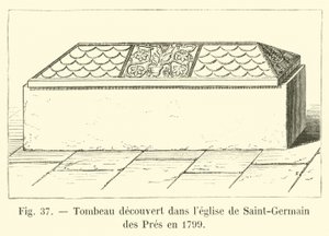 Grób odkryty w kościele Saint-Germain des Pres w 1799 r. autorstwa French School
