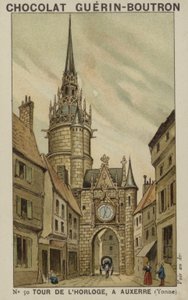 Wieża zegarowa, w Auxerre, Yonne autorstwa French School