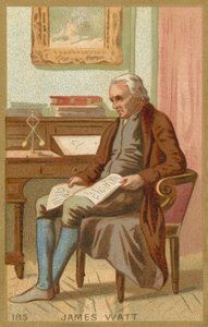 Karta handlowa przedstawiająca portret Jamesa Watt autorstwa French School