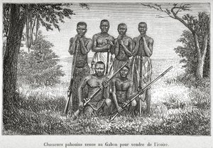 Tradycyjny strój rdzennej ludności Gabonu, ilustracja z „L