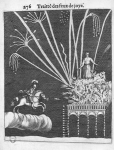 Traktat o ogniskach, ilustracja z Praktyki wojny Francois Malthus, Paryż, 1656 autorstwa French School