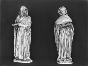 Dwóch żałobników, z grobu księcia Jean de Berry (1340-1416) c.1450-53 (alabaster) autorstwa French School