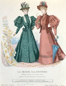 Dwie kobiety, z La Mode Illustrée, 1895 autorstwa French School