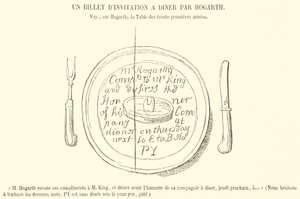 Zaproszenie na kolację Hogartha (grafika) autorstwa French School