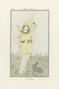 Un Lutin, z Costumes Parisien, pub.1914 (kolorowa litografia) autorstwa French School