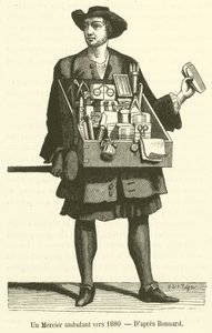 Miłosierny wędrowny ok. 1680 r. (rycina) autorstwa French School