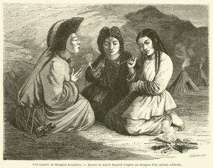 Rodzina Khalkha Mongołów (rycina) autorstwa French School
