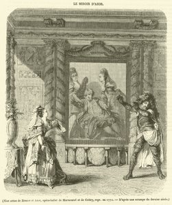 Scena z Zemiry i Azoru, opera-balet Marmontela i Gretry, wykonana w 1771 (rycina) autorstwa French School