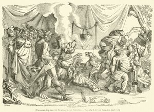 Une scene du poeme des Niebelungen (rycina) autorstwa French School