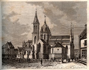 Valognes - Normandia - rycina w „La France illustrée: geografia, historia, administracja statystyczna” autorstwa V.A. Malt-Browna. 1884 autorstwa French School