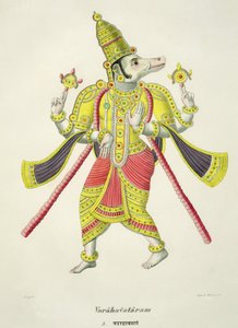 Varaha, grawerowane przez de Marlet autorstwa French School