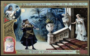 Truwer Verdiego: akt I sc. 3 - Chromolitografia Liebiga, ok. 1900 r autorstwa French School
