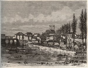 Verdun - Morbihan w Bretanii - rycina w „La France illustrée: geografia, historia, administracja statystyczna” autorstwa V.A. Malt-Browna. 1884 autorstwa French School