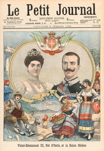 Wiktor-Emanuel III Włoch i królowa Helene autorstwa French School