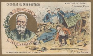 Victor Hugo (1802-1885), francuski poeta, dramaturg, pisarz i powieściopisarz, autor powieści „Nędznicy” (1862) autorstwa French School
