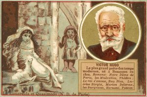 Victor Hugo, francuski autor (chromolitho) autorstwa French School
