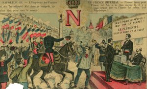 Wiktor Napoleon (1862-1926) na czele zwolenników bonapartystowskich, ostatni spadkobierca Napoleona I, zgodnie z ustawą uchwaloną przez III RP w 1886 r., musiał udać się na wygnanie. 30.03.1889, Paryż. autorstwa French School