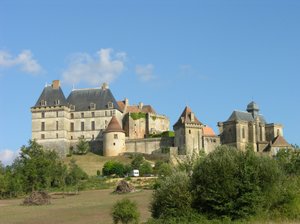 Widok na zamek Biron, XV-XVI wiek (patrz także 245254) autorstwa French School