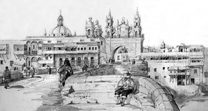 Widok Limy, Peru, ok.1850 (rycina) autorstwa French School