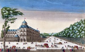 Widok na Schloss Esterhazy, Eisenstadt, Austria autorstwa French School