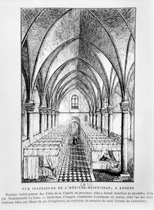Widok oddziału szpitala Saint-Jean, Angers, Francja autorstwa French School