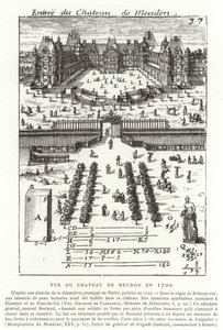 Widok na Chateau de Meudon w 1700 autorstwa French School