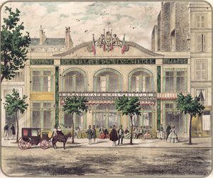 Widok na Grand Cafe du XIXeme Siecle, Paryż, 1857 autorstwa French School