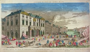 Widok na Hotel de Ville w Marsylii w 1720 r. autorstwa French School