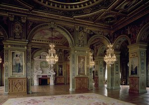 Widok Salle des Arts, po 1871 r. autorstwa French School