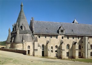 Widok na Tour dEvrault i refektarz autorstwa French School