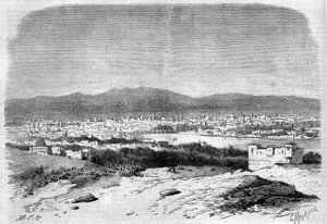 Widok miasta Damaszek, Syria autorstwa French School