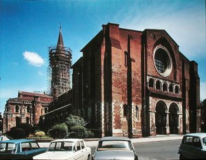 Widok zachodniej fasady kościoła, początek ok.1075-80 autorstwa French School