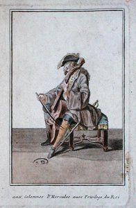 Wiolonczela, ok. 1700 (grafika) autorstwa French School