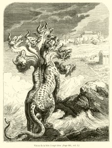 Vision de la bete a sept tetes (grawerunek) autorstwa French School